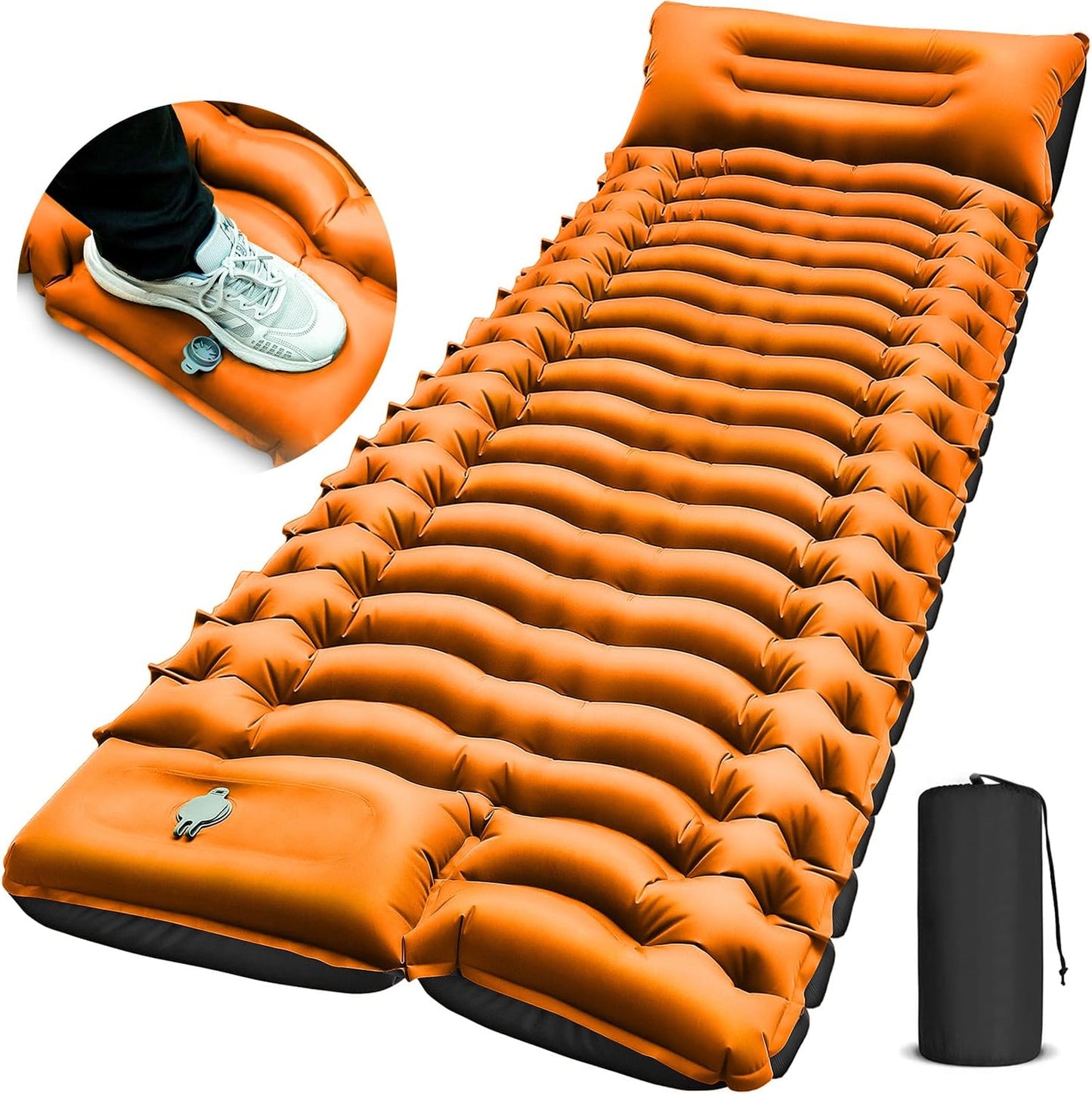 Camping Sleeping Mat, Ultralight Camping Mat with Pillow