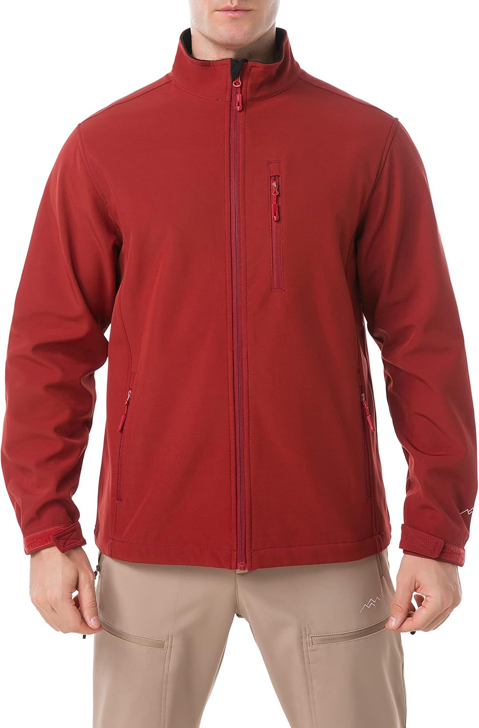 Men's Softshell Jacket Fleece Lined Windbreaker,Lightweight Water Resistant Winter Coat