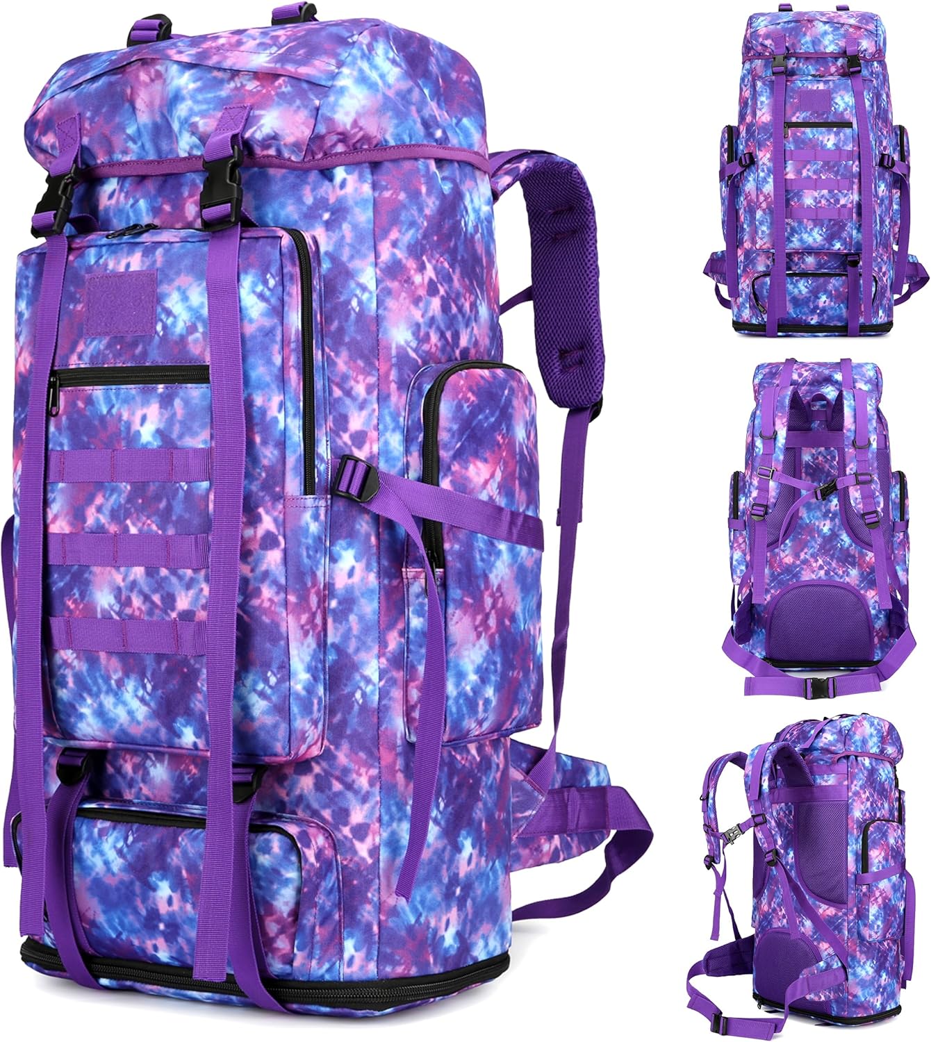 100L Hiking Backpacks Men Women Tactical Gear Back Pack Bag Rucksack
