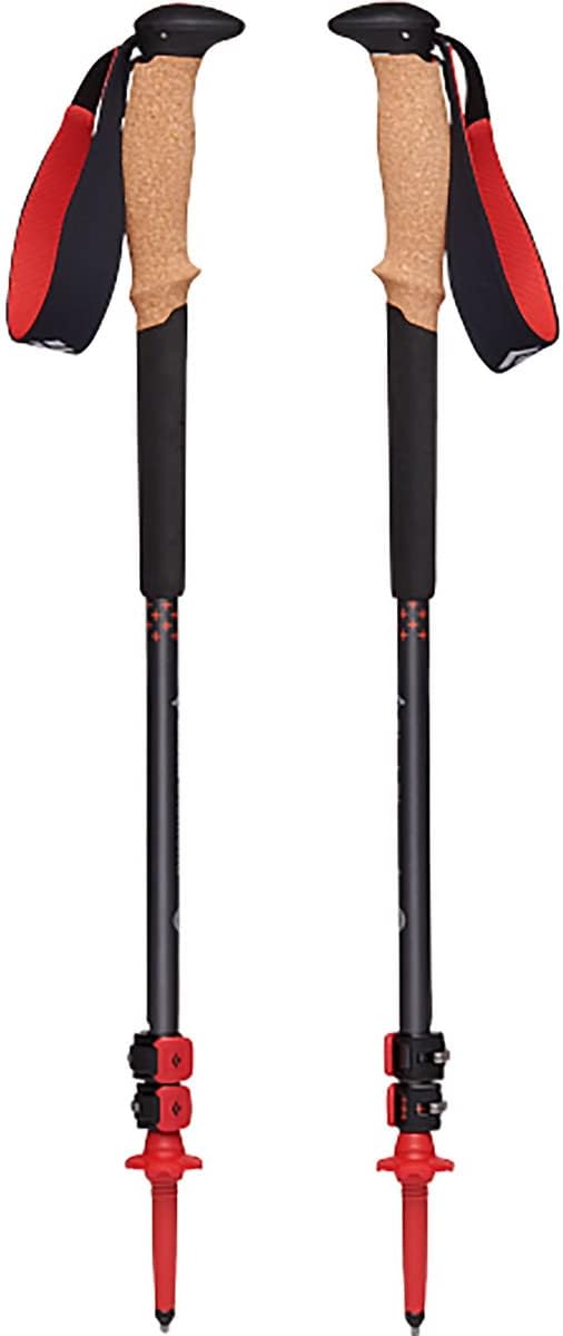 Trekking Poles (Pair) | Adjustable Z-Pole Design | Natural Cork Grips | Lightweight Aluminum Hiking Poles