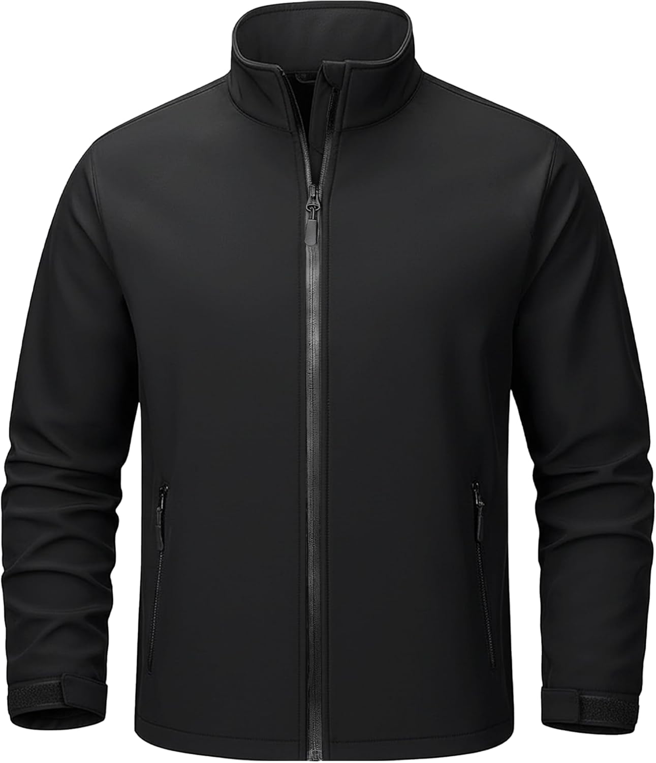 Men's Lightweight Softshell Jacket Waterproof Lightweight Fleece Lined Winter Coat with 4 Pockets Windbreaker