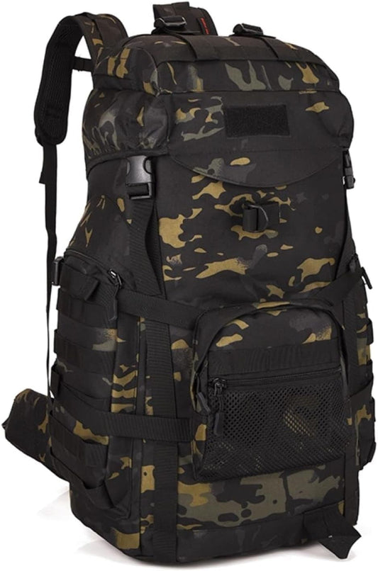 outdoor plus Extra Large Camping Backpack For Men, Military  Hiking 2 Daypack  Waterproof Backpacking Rucksack