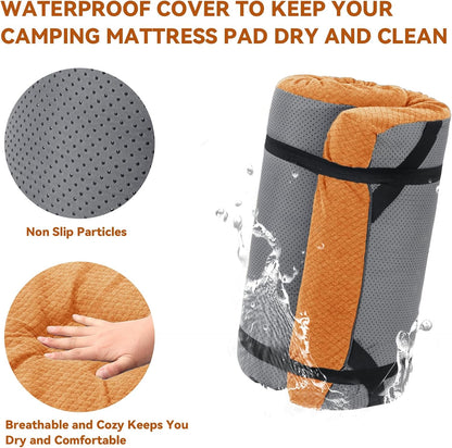 Memory Foam Camping Mattress, Portable Adult Sleeping Mat, Waterproof Mattress