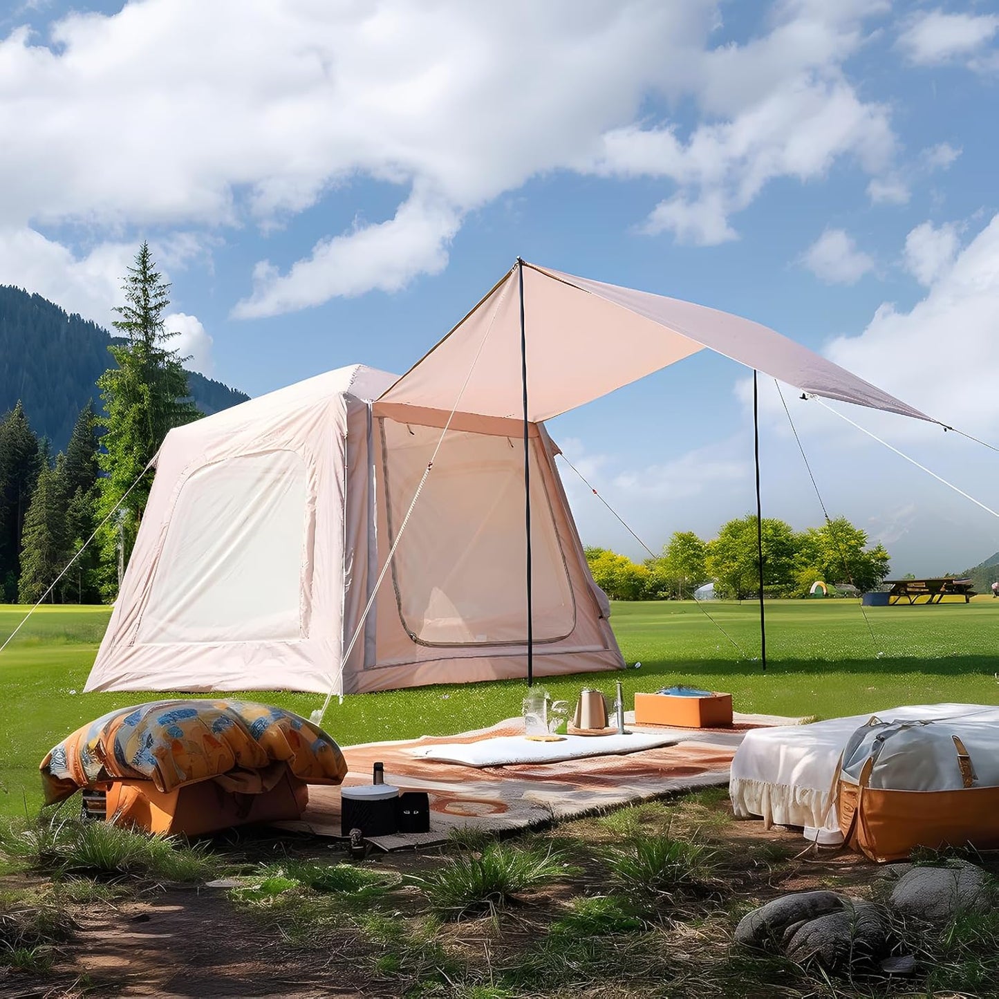 PU3000 Waterproof Inflatable Tent