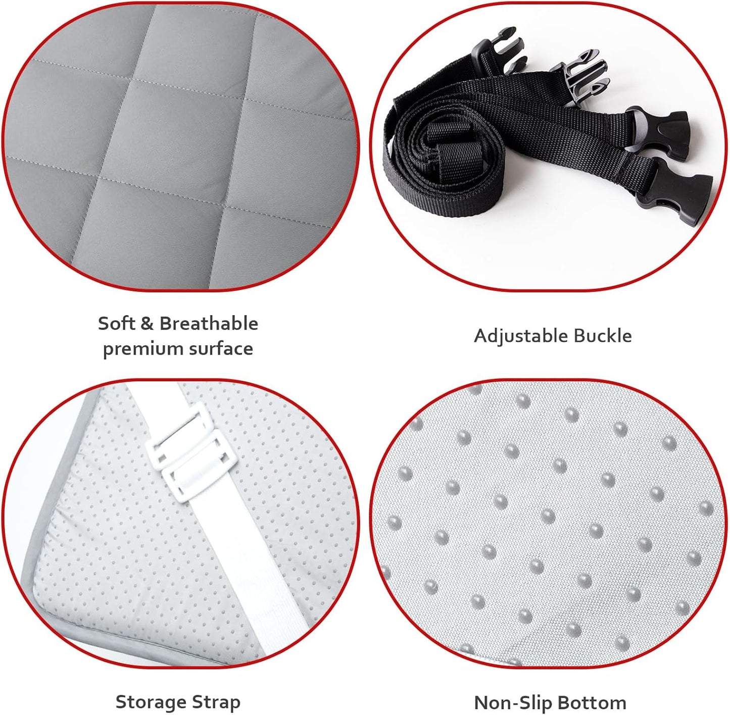 Quilted Foam Camping Mattress, Non-Slip, Ultra-Soft and Comfortable