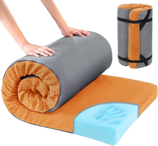 Memory Foam Camping Mattress, Portable Adult Sleeping Mat, Waterproof Mattress